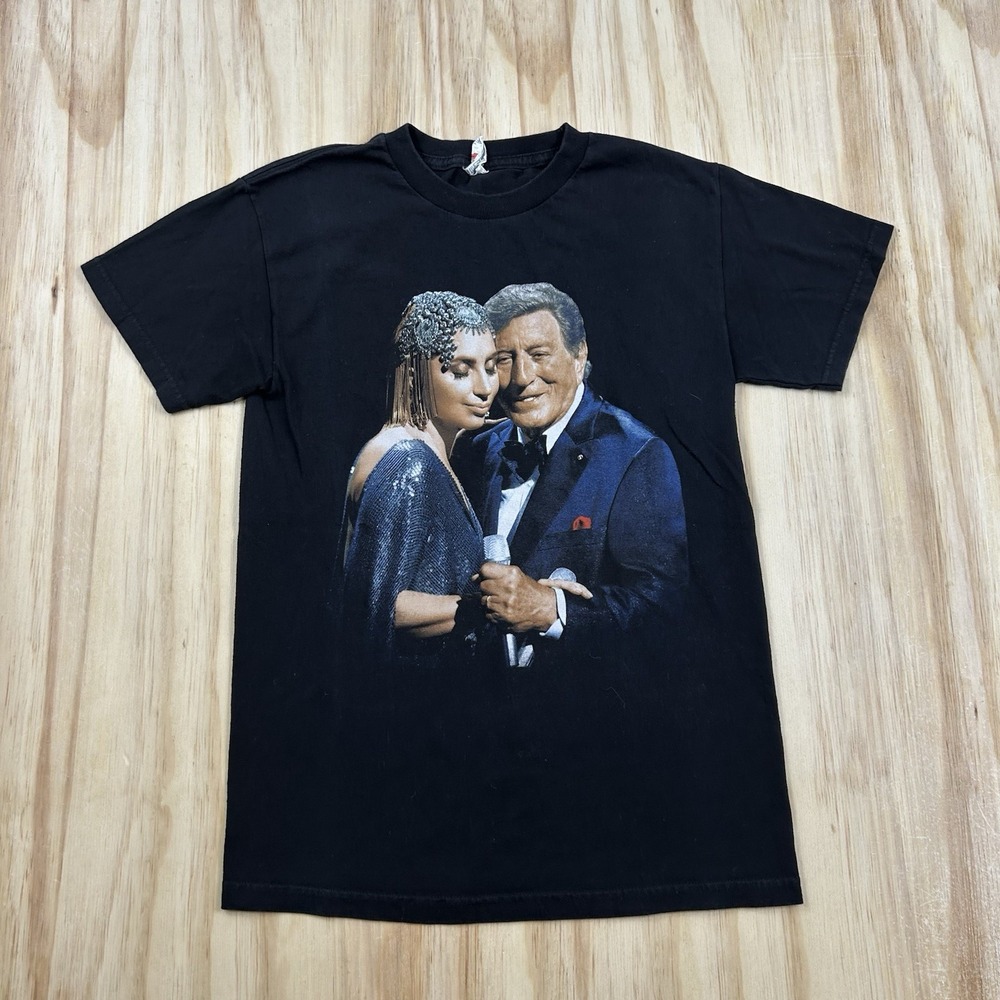 Tony Bennett Lady Gaga Cheek To Cheek Live Tour T Shirt Black Small Music Y2K